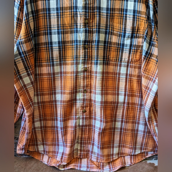 Miami Dolphins Upcycled Handcrafted Dip Dyed Bleached Flannel Shirt - Picture 10 of 13